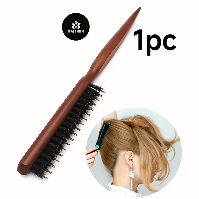 Grooming Men'S Hair - 1個入り 木製ハンドル付き静電気防止ヘアコーム、スタイリング・もつれ解消ヘアブラシ 男女兼用 デイリーヘアグルーミング用
