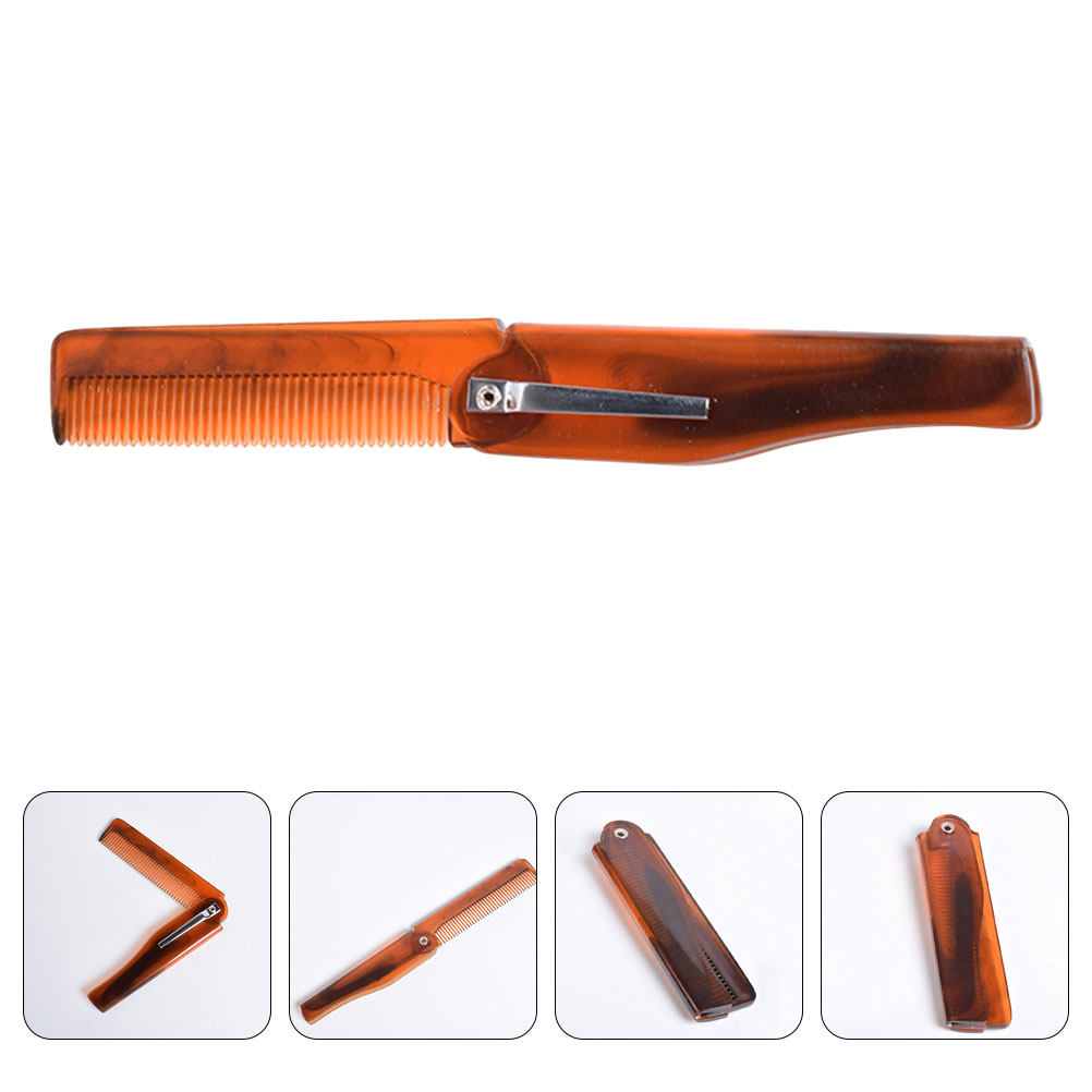 Men'S Grooming Hair - 折りたたみ式ヘアコーム男性用ポータブルポケットひげ櫛細歯スタイリング旅行口ひげグルームポケットコーム男性用
