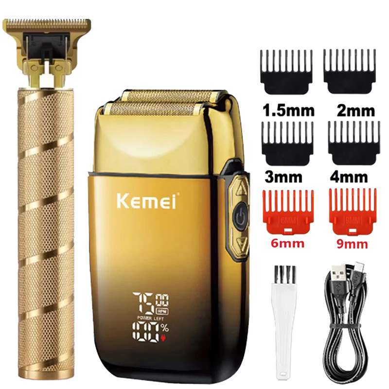 Men'S Grooming Essentials - Kemei KM-TX10 T9 ヘアトリマー 電気シェーバー フォイルシェーバー
