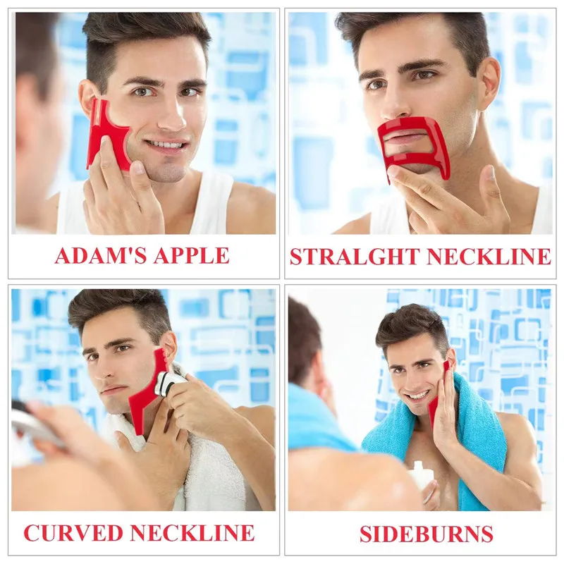 2/4 個男性のひげ櫛ヘアトリマープラスチック男性ひげ整形ス - Men'S Grooming Hair のレビューと価格