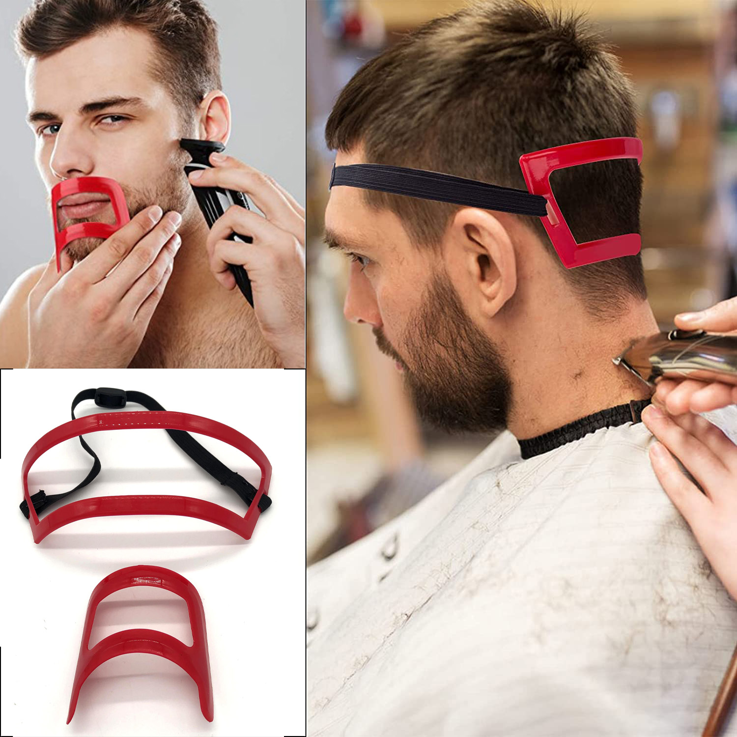 2/4 個男性のひげ櫛ヘアトリマープラスチック男性ひげ整形ス - Men'S Grooming Hair のレビューと価格