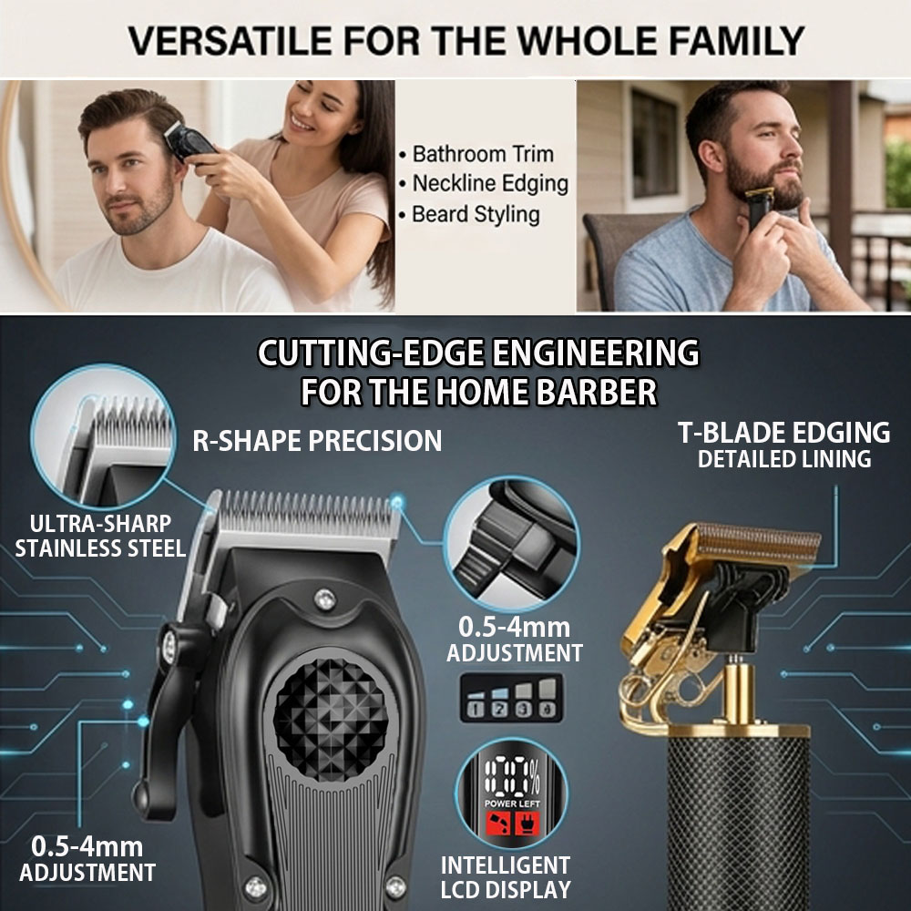LEDディスプレイ付きプロ用バリカン、コードレス充電式トリマ - Men'S Grooming Essentials のレビューと価格