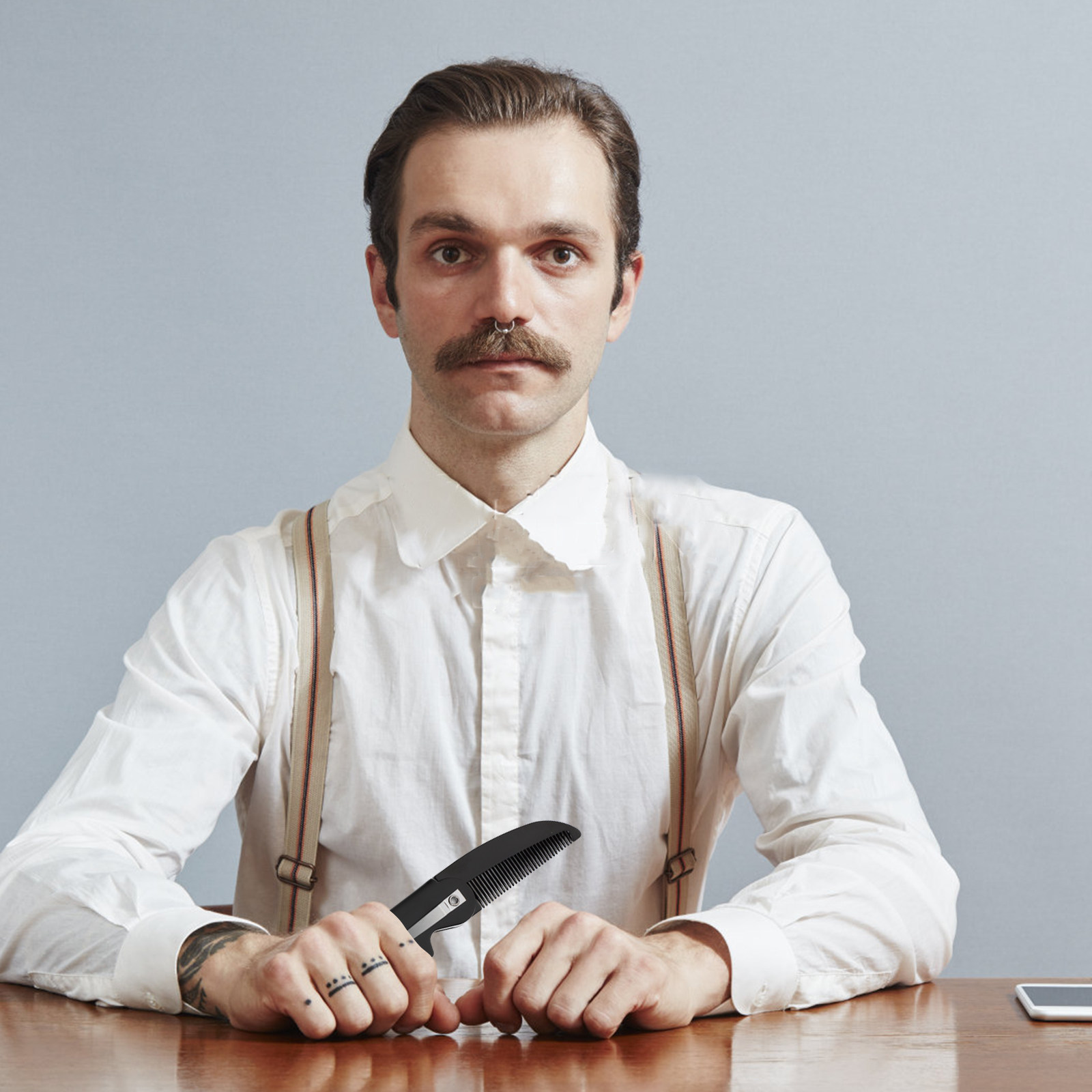 4 個のひげ櫛折りたたみポケットコームポータブルプラスチック - Men'S Grooming Hair のレビューと価格