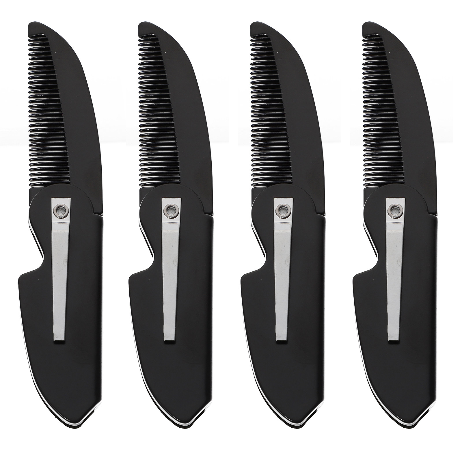 4 個のひげ櫛折りたたみポケットコームポータブルプラスチック - Men'S Grooming Hair のレビューと価格