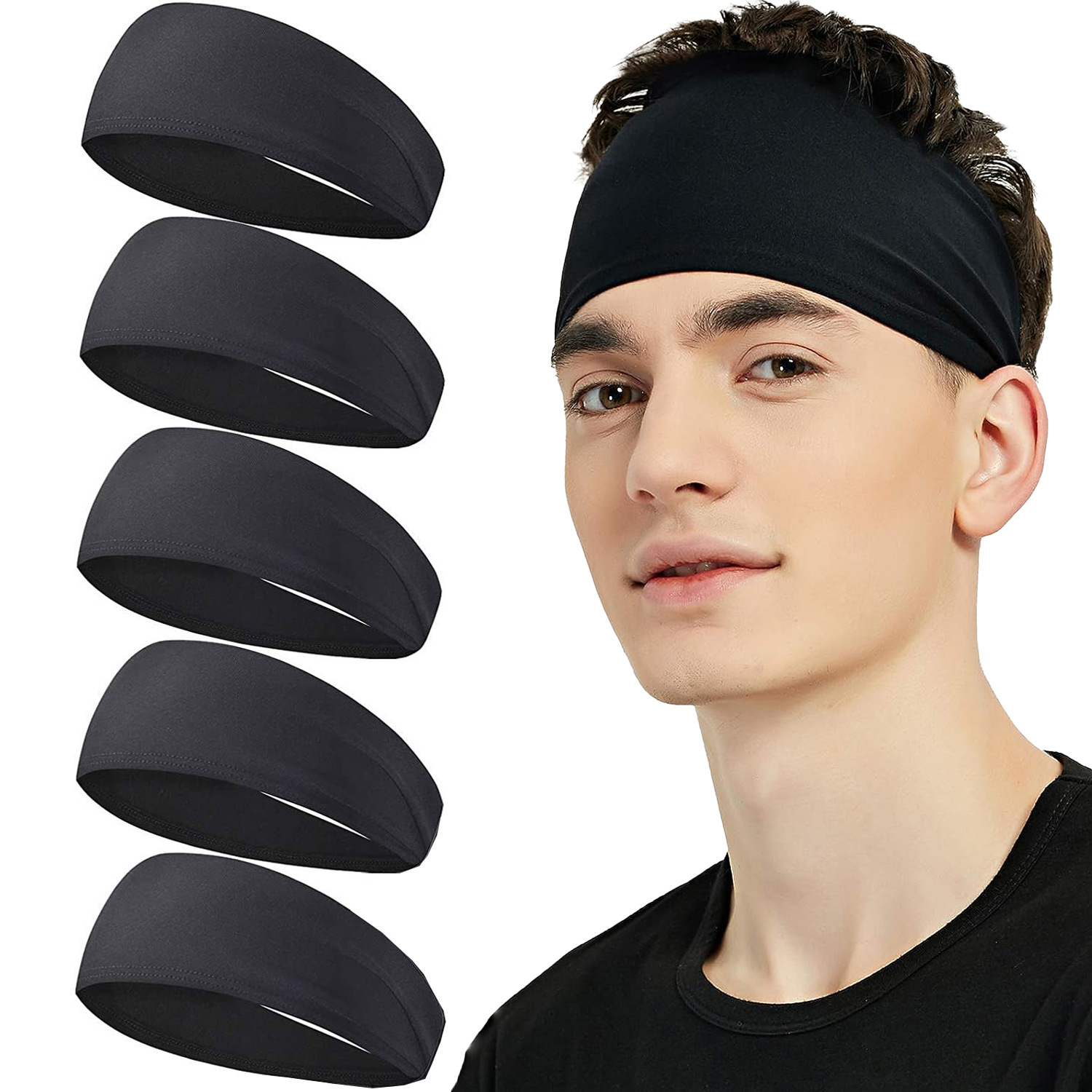 スウェットバンド男性女性弾性スポーツヘアバンドヘッドバンドヨ - Men'S Grooming Tape のレビューと価格