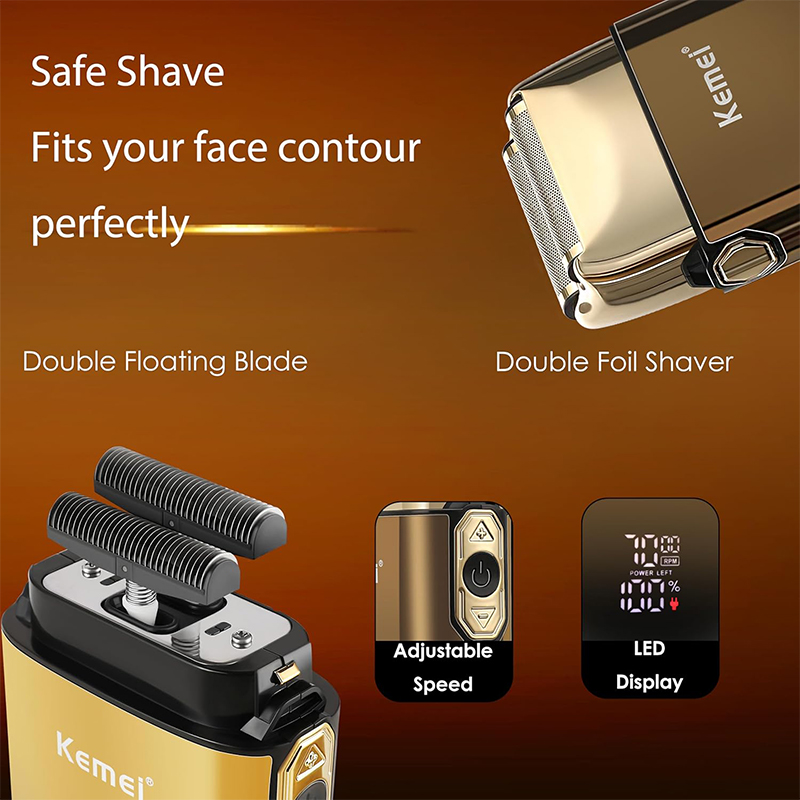 Kemei KM-TX10 T9 ヘアトリマー 電気シェーバ - Men'S Grooming Essentials のレビューと価格