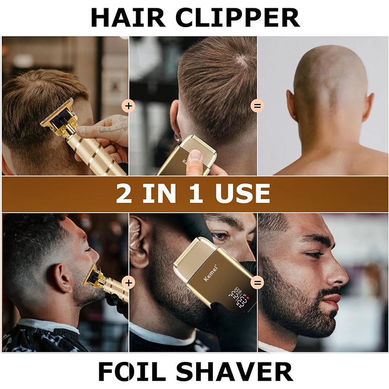 Kemei KM-TX10 T9 ヘアトリマー 電気シェーバ - Men'S Grooming Essentials のレビューと価格