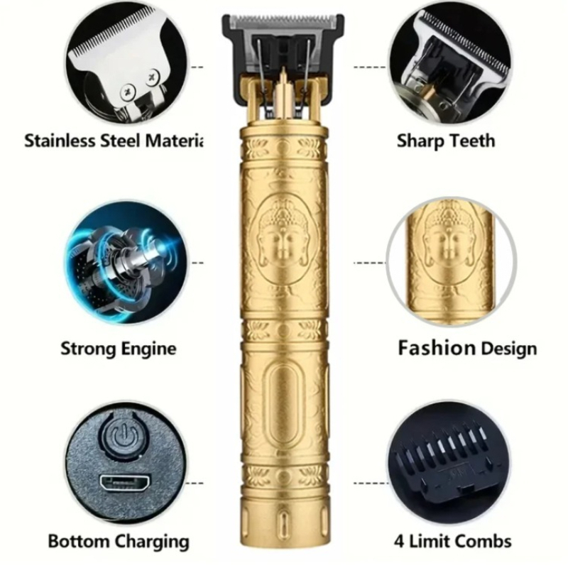 T9 電気ひげトリマーコードレスバリカン男性用 4 コームブ - Men'S Grooming Essentials のレビューと価格